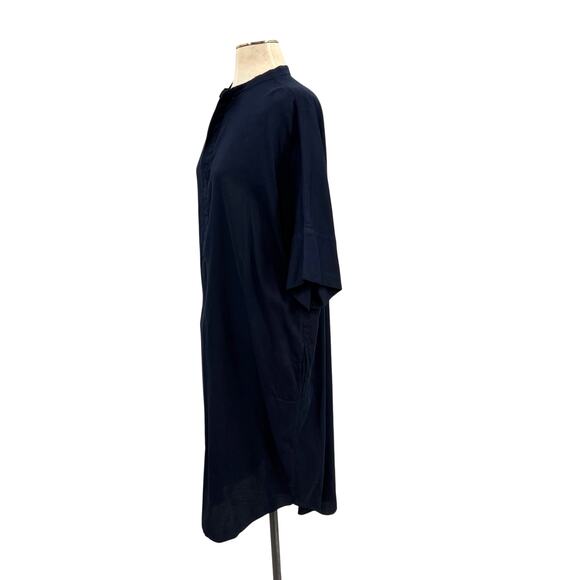 Ocean + Main Easy Cotton Caftan Dress‎ Navy Blue Plus Size 1X - Picture 6 of 16